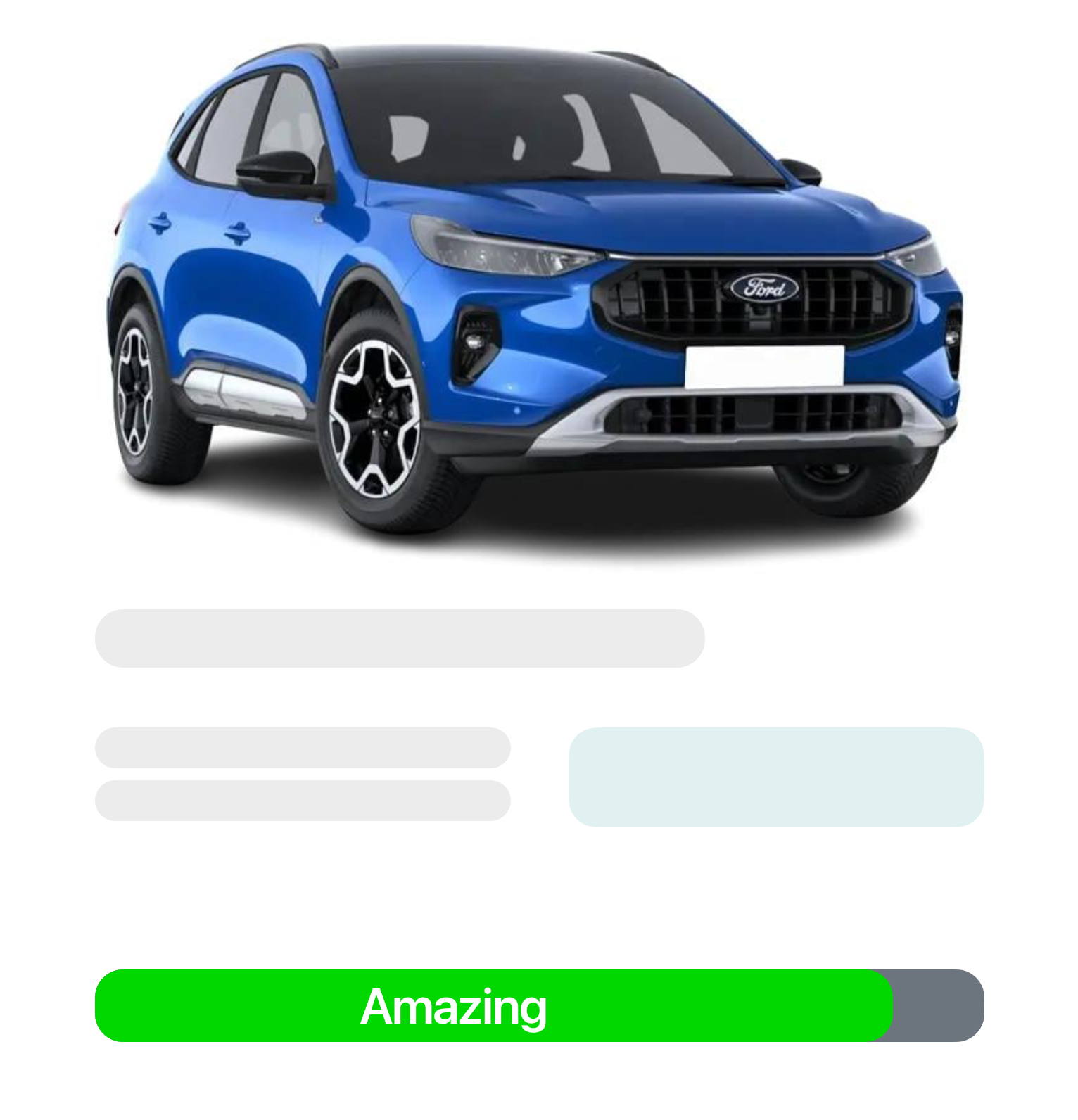 Value rating card showing an Amazing score