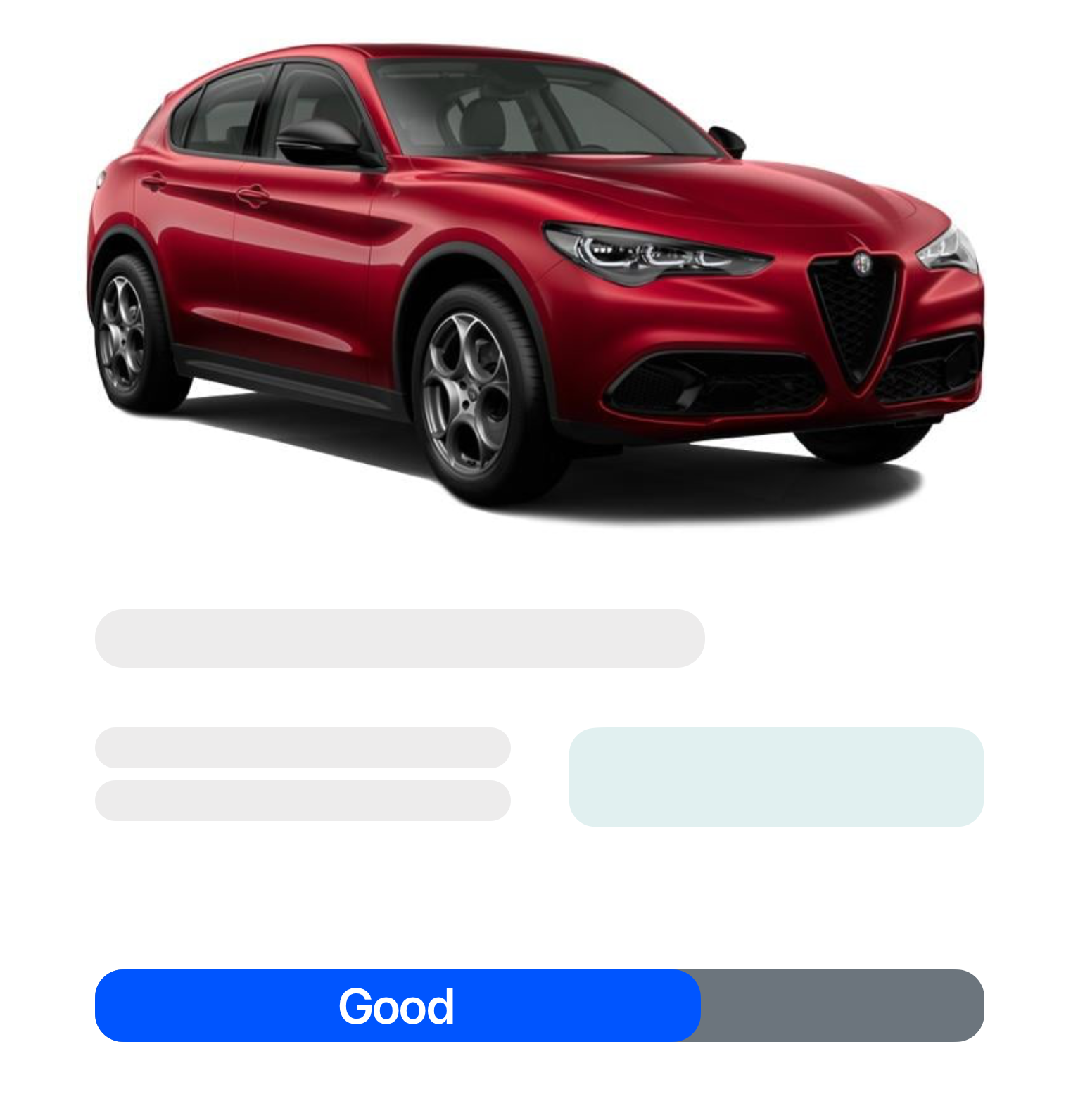 Value rating card showing a Good score